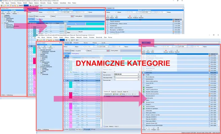 Dynamiczne kategorie i organizacja danych